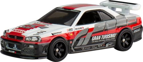 Hot Wheels Modellauto NISSAN SKYLINE GT-R BNR34 - Die Cast Maßstab 1:64 - Länge 7cm - HKC28 - Serie Pop Culture