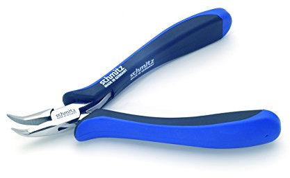 ESD Pinza a becchi 155 mm lungo, curvo Forno con taglio 4214 HS 22