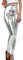 Sakkas 2616 Shiny Liquid Metallic High Taille Stretch Leggings - Silber - XL