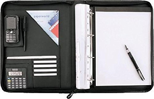 Alassio Ringbuchmappe REGGIO/ 30027, 36x28x5 cm, schwarz, Lederimitat