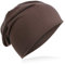 Miobo Slouch Beanie Mütze, Long, Unifarbe, Herren Damen, Graubraun