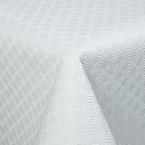 Molton wasserdichter Tischschoner Tischpolster Schutz Unterlage Tischdecke Meterware Weiss 180x140 cm Tischschutz Anti-Rutsch