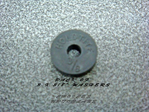 AK RUBBER REPLACEMENT FLAT TAP WASHERS FOR SINK BATH BASIN TAPS VARIOUS SIZES & PACKS (PACK OF 3 X 3/8)