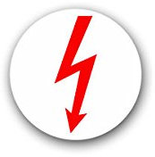 Aufkleber/Sticker Elektro Blitz Strom Hochspannung Elektriker Spaß 7x7cm A3102
