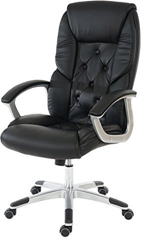 Mendler Profi-Bürostuhl L42 XXL, Chefsessel Drehstuhl, 150kg belastbar Kunstleder - schwarz