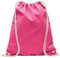 MyShirt Baumwoll Turnbeutel 38 x 46cm unbedruckt mit Kordelzug - 19 Farben - Jutebeutel OEKO-TEX® geprüft Gym Sack zum bemalen, Farbe:pink