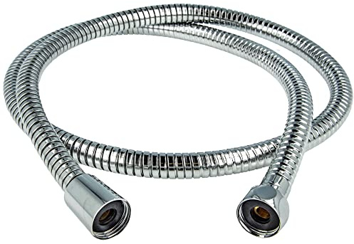 tecuro Metall-Brauseschlauch - dehnbar, Länge 150-190 cm x 1/2 Zoll, (Agraff) - Edelstahl