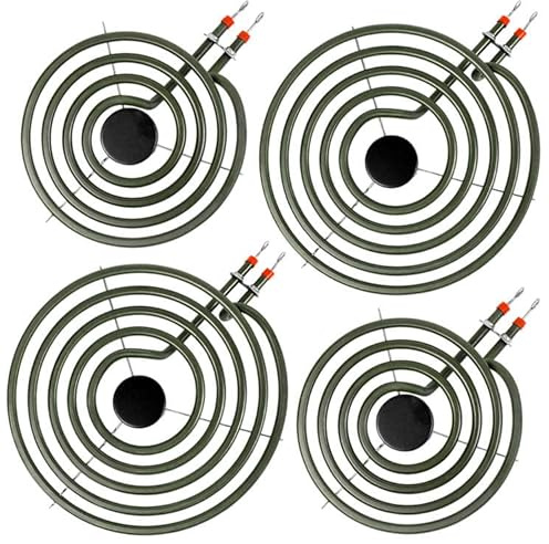 S-Union 4 Pack MP22YA Electric Range Burner Element Unit Set - 2 pcs MP15YA 6 and 2 pcs MP21YA 8 Replacement for Hardwick & Kenmore & Maytag & Norge & Whirlpool Electric Range Stove