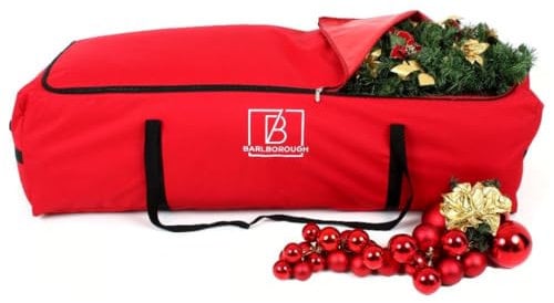 Barlborough X Large Christmas Tree Storage Bag | 135cm x 54cm x 38cm| Protection For Artificial Xmas Trees & Christmas Decorations | Strong Quality XL Waterproof Lockable Large Holdall Bags