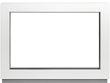 Framex Festverglasung - Kellerfenster BxH: 80 x 55 cm Weiß Fenster 2-fach Fenster Für Gartenhaus/Garagenfenster - Premium Kunststofffenster BxH: 800 x 550 mm