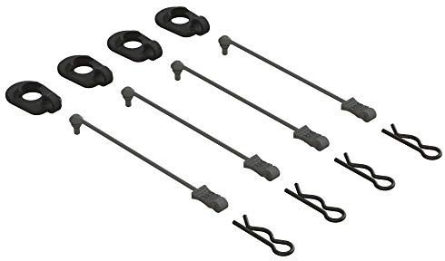 Karosserie Clip Halter, Schwarz (4): 1/5 Maßstab
