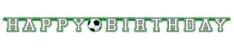 Green & White 3D Soccer Jointed Banner (213cm) - Perfect for Sports Events & Parties - 1 Pc