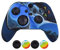 Skin for Xbox Series Controller,Hikfly Cover Compatible with Xbox Series X/S Controller Grips Case Non-Slip Studded Silicone Controller Cover with 4pcs Thumb Grips Caps(CamoBlue)