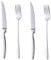 BISDARUN Steak Cutlery Set - Silver Serrated Steak Knives X2 and Forks X2, Serves 2 - Stainless Steel, Dishwasher Safe
