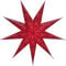 JUSTSTARS Papierstern mit Beleuchtung – Set mit Kabel und LED – Weihnachtsstern zum Hängen/Fenster-Deko – 60cm red