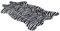 perfk Kuh/Zebra Teppich Kunstpelz Tierhaut Fell Fell Decoration 75x110cm, Zebra