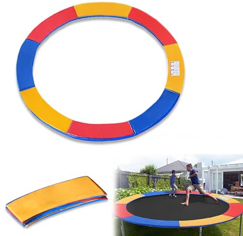 YUENFONG Ø305 Trampolin Randabdeckung Federabdeckung Randschutz aus PVC PE 30cm breit, UV-beständig Reißfest- Bunt