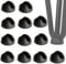 12 Pcs Hairpin Leg Protector Feet Furniture Legs Table Legs Floor Protectors Silicone Feet Protector Clip for DIY Furniture（Black ）