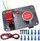 Tiardey Fibra de carbono Coche de carreras 12V Interruptor de encendido Panel Botón de arranque del motor Botón LED rojo Alternar - Rojo