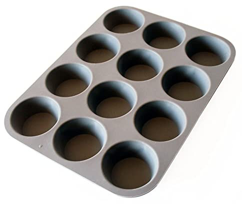 Molde magdalenas silicona, 12 muffins / brownie / cupcake / magdalenas / antiadherente