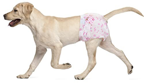 Dono Hundewindeln für Hündinnen,33 Stück,Hunde Windeln weibliche,Katzenwindeln,läufigkeitshose für hündinnen,Windeln für weibliche Hunde und Katze,super saugfähig,L