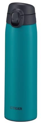 Bouteille isotherme Tiger MCT-K 500 mL Self-Locking One-Push, ouverture one-push, verrouillage automatique, sans BPA, conservation froid 24h et chaud 12h, conçue au Japon, couleur vert viridien