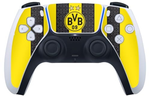 DeinDesign Skin kompatibel mit Sony Playstation 5 Controller PS5 Folie Sticker BVB Trikot Borussia Dortmund