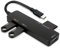 POHOVE USB Hub, 4-Port Ultra Slim USB 3.0 Hub Datenhub Leicht Super Speed Splitter USB Adapter mit 3 USB 2.0, 1 USB 3.0 Kabel für Laptops MacBook, Pro/Mini, XPS, USB Flash Drives, Mobile HDD (Schwarz)