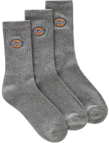Dickies – Valley Grove – 3er-Pack Crew-Socken in Grau
