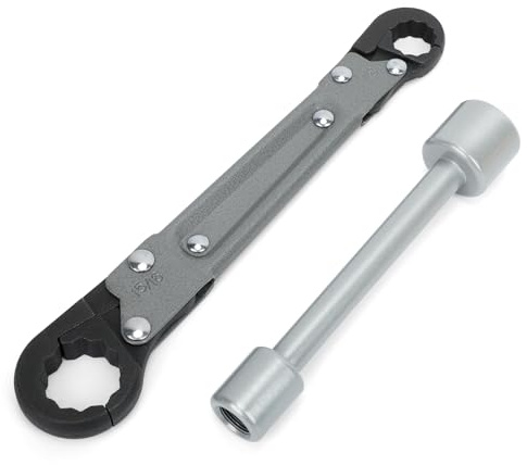 Holdly Plumbing Tools Angle Stop Wrench Kit – Adjustable Wrench Professional Plumber Tools for Installing New Compression Angle Stops and Removing Compression Rings-Silver Tool Kit