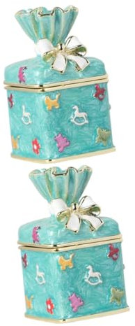 TOPBATHY 2pcs Elegant Candy Box Zine-alloy Jewelry Storage Perfect for Home Decor