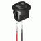 AUTOZOCO Interruptor Redondo Basculante, Interruptor de encendido/apagado, Interruptor ON/OFF con cable, Interruptor SPST, Diámetro agujero montaje 20 mm, 6A/250V 10A/125V, 2 pines con cable, Negro
