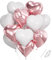 Herz Folienballons Rosa Weiß, 18 Zoll Herzluftballons Hochzeit, Herz Luftballon Helium, Herzballons Rosa Weiß, Herzform Folienluftballon für Hochzeit Geburtstag Babypartys Verlobung Valentinstag