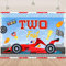 Two Fast Birthday Backdrop Red Racing Car Birthday Backdrops for Photography Black White Plaid Flag 2nd Birthday Party Backdrop Decor Blue Cartoon Birthday Backdrop Banner 5x3Ft