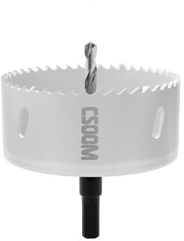 CSOOM Sega a tazza M42 BiMetall da 100 mm, bianca, per utensili di perforazione in legno, plastica, cartongesso e lamiera