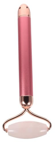 CRILSTYLEO Electric Jade Roller Hautpflege Werkzeug Für Gesichtsmassage Tragbarer Batterieloser Massageroller Aus Natürlichem Jade Gegen Schwellungen Und Falten