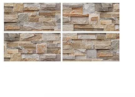 Mosaics Wall Tile Stickers for Peel and Stick, Self-Adhesive Stickers, Vinyl, Home Decoration, DIY Splash Guard, 4 Pieces Wall Decoration Metal (White, One Size)