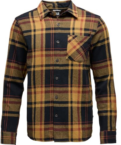 Black Diamond Herren Project Flannel Hemd, Black-Flax Plaid, L