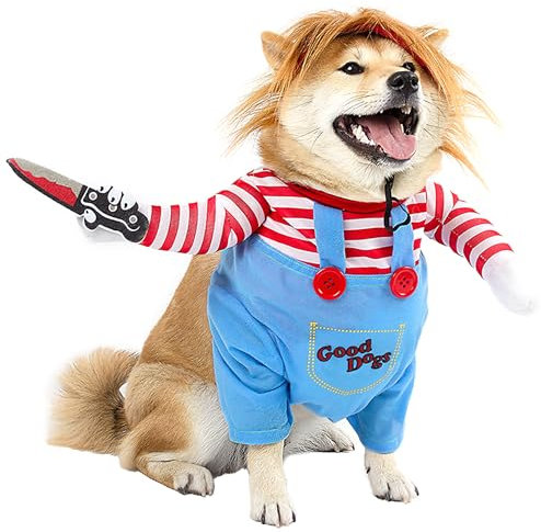 Halloween Kostüme für Hunde, Lustiges Haustierkostüm, Lustiges Haustier Outfit Kleidung für Halloween Party Hundekleidung Outfit für Katze und Hunde