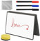 Mini Whiteboard A5, 24x16.5 cm Beidseitig Abwischbar Kleines Whiteboard Notizbuch A5 Tragbar mit 3 Markern und 1 Whiteboardtuch und 1 Schwammtafelradierer für Büro, Schule und Zuhause