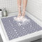 BWBIKE Tapis de Douche Carré Tapis de Sol de Douche Antidérapant avec Ventouses et Trous de Drainage Tapis de Bain Intérieur Extérieur Tapis de Cabine de Douche de Salle de Bain,60x60 cm,Gris Profond