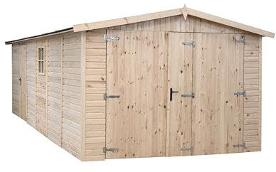 Garage en Bois, EP 19mm, Surface utile 17.02 m² INT035