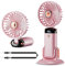 GEMWON Handheld Fan Portable, Mini USB Rechargeable Fans with Lanyard and Detachable Base,4000mAH Battery Operated Electric Foldable Desk Desktop Fan with 5 Speed for Home Office Travel Pink