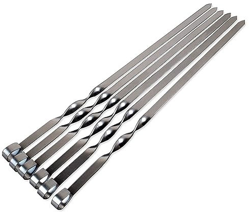 SDGBCXD BBQ-Spieße， Kebab-Spieße, 9 Stück Schaschlikspieße aus Edelstahl, Grillzubehör, Lange Grillspieße, Grillgrill(50cm 19.68in)