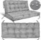 GARDEN KING ROYAL REST Wasserfeste Palettenkissen Set – 2-teilig 120 x 40 und 120 x 80 cm Dicke Bankauflagen mit Paspel und Bindungen Sitz- und Rückenkissen für Gartenbank Hollywoodschaukel Codura