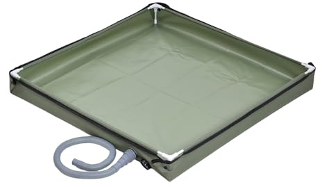 doccia portatile – doccia pieghevole temporaneo per cabina doccia, fondo impermeabile con scarico per il bagno degli animali domestici | Vassoio con tubo di scarico, Shower Tent Base