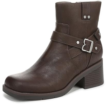 Dr. Scholl's Women's Janis Motorcycle Boot Dark Brown Vintage 7.5 M