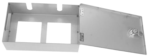 MUELODSIC Steckdosenkasten aus Edelstahl 86 Typ mit Diebstahlschutz und Spritzwasserschutz Elektrokasten für Küchen und Öffentliche Räume in Silber