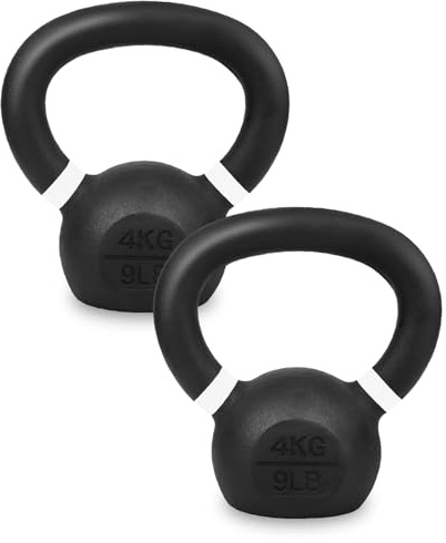 Cast Iron Kettlebell Weight Set 4Kg–32Kg Strength Training Equipment for Home Gym, Fitness, Bodybuilding & Full-Body Workout (Pair, 4Kg)