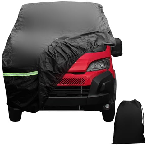 Vollgarage für FIAT Ducato 2006–2024, 600 x 205 x 252 cm 210D Wasserdicht Atmungsaktiv Allwetter Wetterfest Winddicht Schneesicher UV-Schutz für FIAT Ducato Van 2006-2024